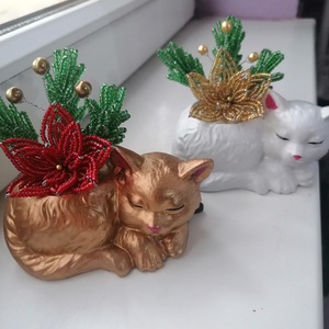 Karácsonyi cicák - Meska.hu