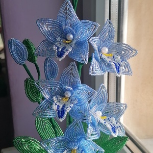 Gyöngyből készült orchidea - Meska.hu