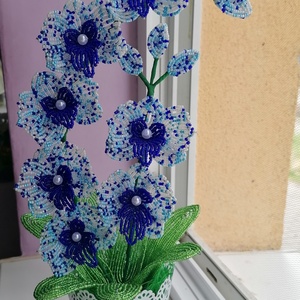 Gyöngyből készült orchidea - Meska.hu