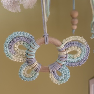 Álomőrző szivárvány-pillangó kiságy-forgó - baba - mama - baba játékok - kiságyforgó - Meska.hu