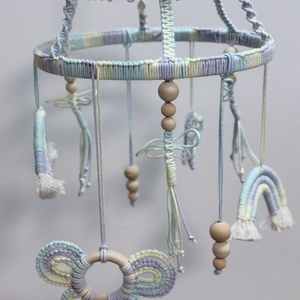 Álomőrző szivárvány-pillangó kiságy-forgó - baba - mama - baba játékok - kiságyforgó - Meska.hu