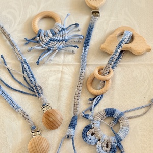 Tengerkék Nyugalom Baba Szett, Baba - mama, Baba játékok, Cumilánc, Csomózás, MESKA