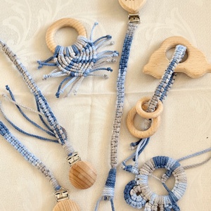 Tengerkék Nyugalom Baba Szett - baba - mama - baba játékok - cumilánc - Meska.hu