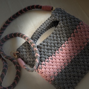 City Chic (Szürke-púder kézműves kistáska) - táska & tok - kézitáska & válltáska - kézitáska - Meska.hu