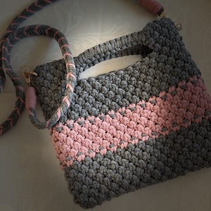 City Chic (Szürke-púder kézműves kistáska) - táska & tok - kézitáska & válltáska - kézitáska - Meska.hu