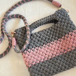 City Chic (Szürke-púder kézműves kistáska) - táska & tok - kézitáska & válltáska - kézitáska - Meska.hu