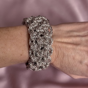 Platinum Edition � Éjféli Fény - Exkluzív Makramé karkötő - táska & tok - táska szett - Meska.hu