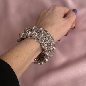 Platinum Edition � Éjféli Fény - Exkluzív Makramé karkötő - táska & tok - táska szett - Meska.hu