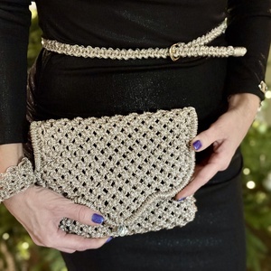 Platinum Edition � Éjféli Fény - Exkluzív Makramé övek - táska & tok - táska szett - Meska.hu