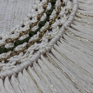 Smaragdfényű Ünnep � prémium makramé kopogtató (54 cm) - otthon & életmód - dekoráció - ajtó- és ablak dekoráció - ajtódísz & kopogtató - Meska.hu