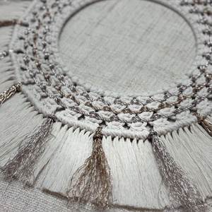 Csillagfény Harmónia � prémium makramé kopogtató (50 cm) - otthon & életmód - dekoráció - ajtó- és ablak dekoráció - ajtódísz & kopogtató - Meska.hu