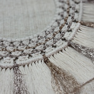 Csillagfény Harmónia � prémium makramé kopogtató (50 cm) - otthon & életmód - dekoráció - ajtó- és ablak dekoráció - ajtódísz & kopogtató - Meska.hu