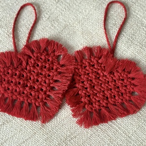 Szenvedélyes Csomók � Kézzel készült makramé szív - Meska.hu