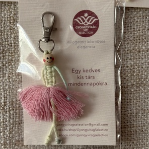 Pillekönnyű Balerinák � Kézzel csomózott kulcstartók és táskadíszek CSOMAGOLVA! - táska & tok - kulcstartó & táskadísz - kulcstartó - Meska.hu