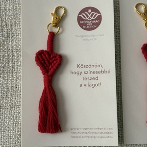 Zsebbe zárt Szeretet � Kézzel csomózott kulcstartók és táskadíszek CSOMAGOLVA IS! - táska & tok - kulcstartó & táskadísz - kulcstartó - Meska.hu