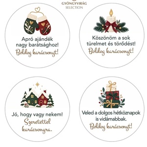Karácsonyi matrica szett - otthon & életmód - papír, írószer - matrica, matrica csomag - Meska.hu