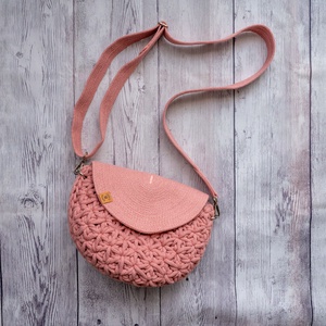 Crossbody - jázmin mintával, Táska & Tok, Kézitáska & válltáska, Vállon átvethető táska, Horgolás, Varrás, MESKA