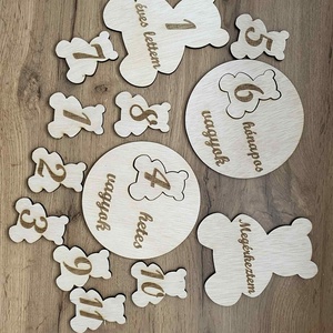 Baba fotózáshoz mérföldkő - ruha & divat - babaruha & gyerekruha - babafotózási ruha és kellék - Meska.hu