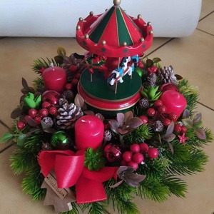 Körhintás adventi koszorú - Meska.hu