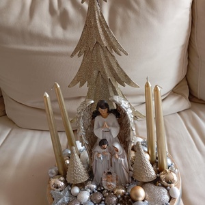 Betlehemes adventi dísz, Otthon & Életmód, Dekoráció, Ajtó- és ablak dekoráció, Ajtódísz & Kopogtató, Virágkötés, MESKA