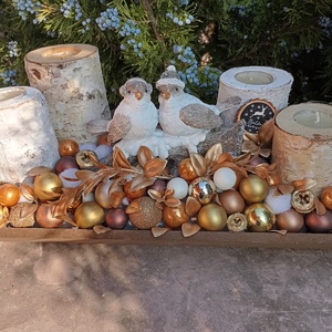 Madárkás adventi dísz, Otthon & Életmód, Dekoráció, Ajtó- és ablak dekoráció, Ajtódísz & Kopogtató, Virágkötés, MESKA