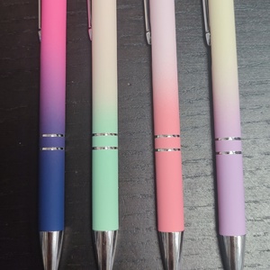 Gravírozott fém toll Ombre színekben - Meska.hu