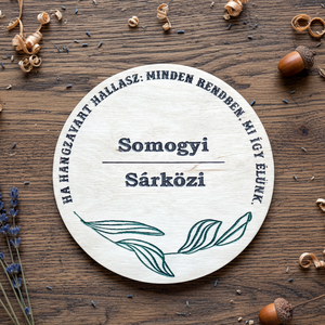 Ajtódísz választható névvel, szlogennel és mérettel - Meska.hu