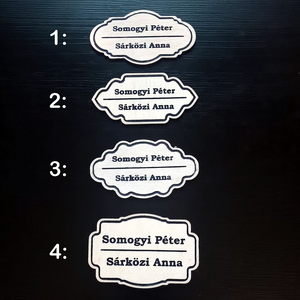 Névtábla választható felirattal és formával - otthon & életmód - dekoráció - ajtó- és ablak dekoráció - ajtótábla - Meska.hu