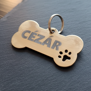 Kutyabiléta két oldali gravírozással, Otthon & Életmód, Kisállatoknak, Kutyáknak, Kutya biléta, Gravírozás, pirográfia, MESKA