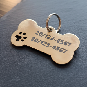 Kutyabiléta két oldali gravírozással - otthon & életmód - kisállatoknak - kutyáknak - kutya biléta - Meska.hu