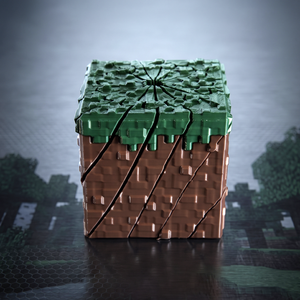 Minecraft fűkocka-fidget - játék & sport - húzó & tolójátékok - Meska.hu