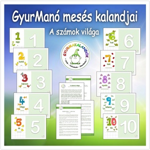 A számok világa  Nyomtatható PDF - GyurManó mesés kalandjai - játék & sport - készségfejlesztő és logikai játék - oktató játékok - Meska.hu