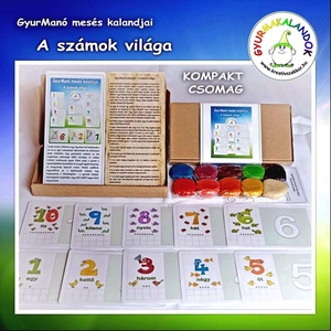 A számok világa  KOMPAKT JÁTÉKCSOMAG - GyurManó mesés kalandjai sorozat, Játék & Sport, Készségfejlesztő és Logikai játék, Montessori szivárvány, Waldorf játékok, Fotó, grafika, rajz, illusztráció, Gyurma, MESKA