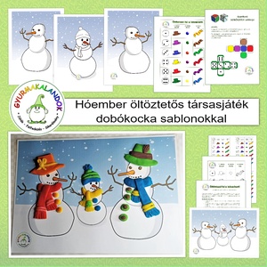 Öltöztesd fel a hóember családot! - Gyurmázós társasjáték óvodásoknak és kisiskolásoknak   Nyomtatható PDF, Játék & Sport, Táblajáték és Kártyajáték, Társasjátékok, Fotó, grafika, rajz, illusztráció, MESKA