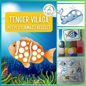 Tenger világa PÖTYI Gyurmakalandok- Kézügyesség- és készségfejlesztő gyurmázós játékcsomag - Már 2-3 éves kortól - Meska.hu
