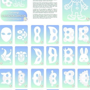 A farsangi varázsálarcok � mesével kísért sziluett gyurmázólapok NYOMTATHATÓ, DIGITÁLIS JÁTÉKCSOMAG - játék & sport - készségfejlesztő és logikai játék - oktató játékok - Meska.hu