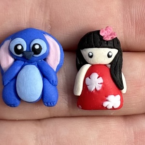 Lilo és Stich bedugós fülbevaló - Meska.hu