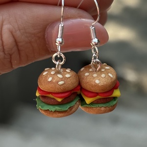 Hamburger lógós fülbevaló - Meska.hu