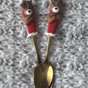 Rénszarvasos teáskanál, Otthon & Életmód, Konyhafelszerelés, tálalás, Tálalás, Kanál & Villa, Gyurma, MESKA
