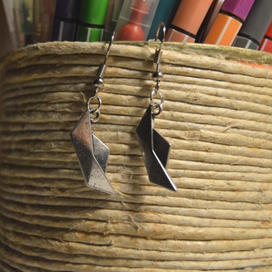 Origami hajó fülbevaló - Meska.hu