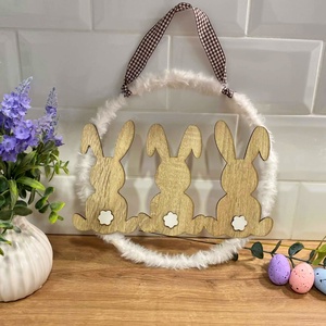 Húsvéti kopogtató plüssös - Meska.hu