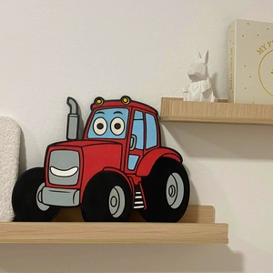 Traktoros dekor lámpa, Baba - mama, Babaszoba dekoráció, Éjszakai fény, Gravírozás, pirográfia, MESKA