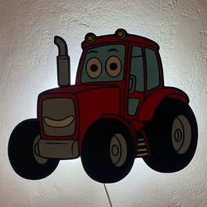 Traktoros dekor lámpa - baba - mama - babaszoba dekoráció - éjszakai fény - Meska.hu