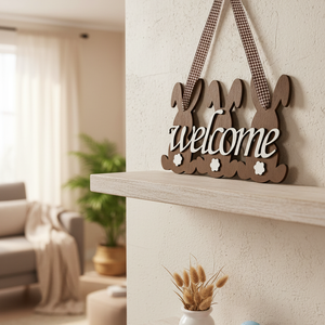 Nyuszis dekor, Otthon & Életmód, Dekoráció, Fali és függő dekoráció, Függődísz, Gravírozás, pirográfia, MESKA