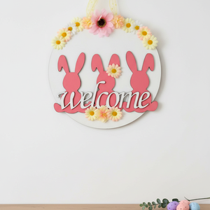 Húsvéti kopogtató virágos, Otthon & Életmód, Dekoráció, Ajtó- és ablak dekoráció, Ajtódísz & Kopogtató, Gravírozás, pirográfia, MESKA