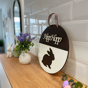 Húsvéti kopogtató, Otthon & Életmód, Dekoráció, Ajtó- és ablak dekoráció, Ablakdísz, Festészet, Gravírozás, pirográfia, MESKA