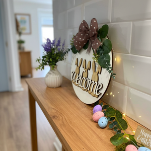 Húsvéti ajtódísz, Otthon & Életmód, Dekoráció, Ajtó- és ablak dekoráció, Ajtódísz & Kopogtató, Famegmunkálás, MESKA