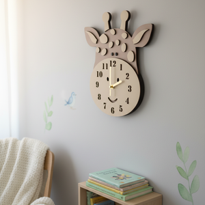 Zsiráfos óra, Otthon & Életmód, Dekoráció, Fali és függő dekoráció, Falióra & óra, Gravírozás, pirográfia, MESKA