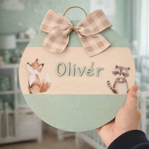 Névtábla, Baba - mama, Babaszoba dekoráció, Baba névtábla, Gravírozás, pirográfia, MESKA