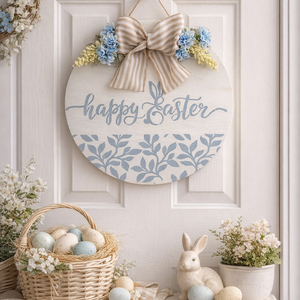 Húsvéti kopogtató, Ünnepi díszek, dekorációk, Húsvéti díszek és dekorációk, Húsvéti ajtódísz, kopogtató, Gravírozás, pirográfia, MESKA